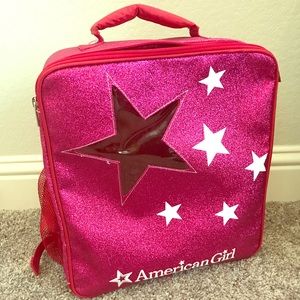 American Girl sparkle doll tote
